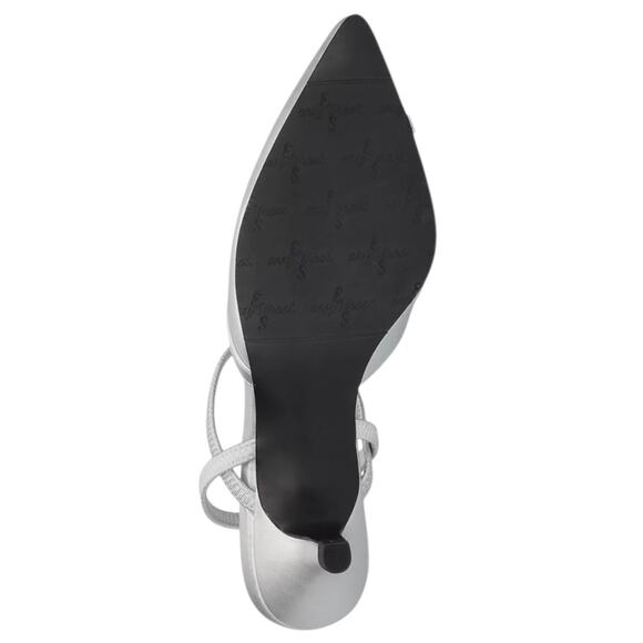 Easy Street Women's Unna Slingback Kitten Heel Pumps Silver Size 8 1/2 - Picture 5 of 5